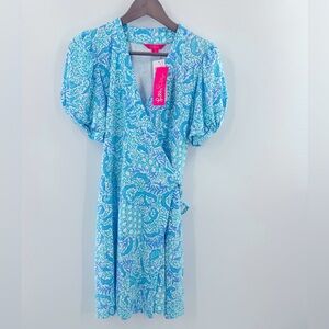 Lilly Pulitzer Blue and White Romper Dress